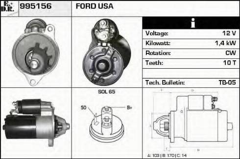 EDR 995156 - Motorino d'avviamento autozon.pro