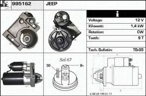 EDR 995162 - Motorino d'avviamento autozon.pro