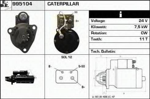 EDR 995104 - Motorino d'avviamento autozon.pro