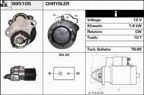 EDR 995105 - Motorino d'avviamento autozon.pro