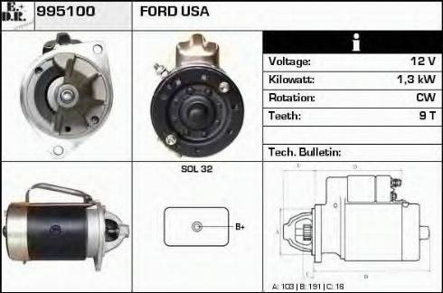 EDR 995100 - Motorino d'avviamento autozon.pro