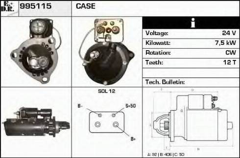 EDR 995115 - Motorino d'avviamento autozon.pro