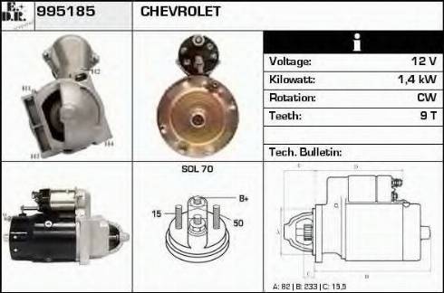 EDR 995185 - Motorino d'avviamento autozon.pro