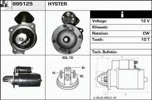 EDR 995125 - Motorino d'avviamento autozon.pro