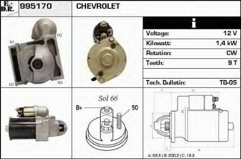 EDR 995170 - Motorino d'avviamento autozon.pro