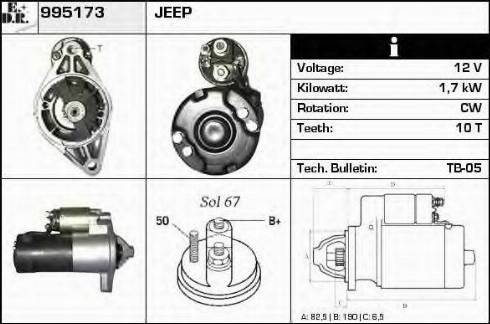 EDR 995173 - Motorino d'avviamento autozon.pro