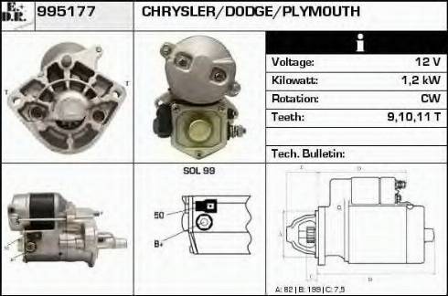 EDR 995177 - Motorino d'avviamento autozon.pro