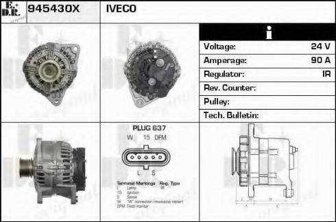 EDR 945430X - Alternatore autozon.pro