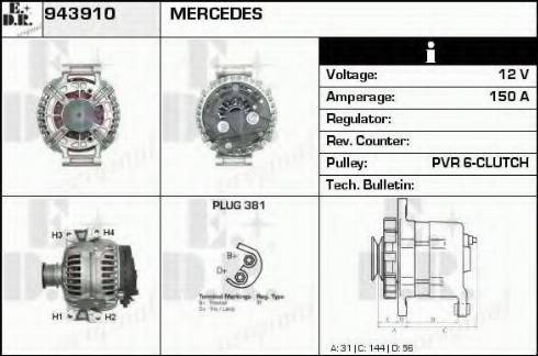 EDR 943910 - Alternatore autozon.pro