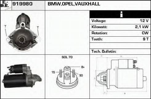 EDR 919980 - Motorino d'avviamento autozon.pro