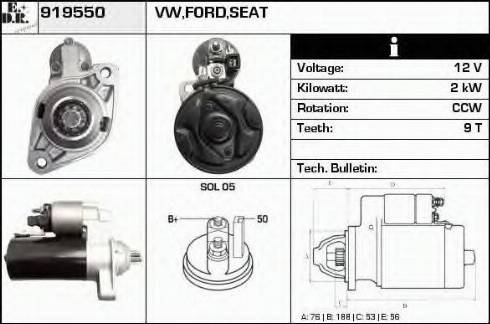 EDR 919550 - Motorino d'avviamento autozon.pro