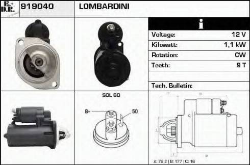 EDR 919040 - Motorino d'avviamento autozon.pro