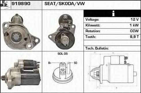 EDR 919890 - Motorino d'avviamento autozon.pro