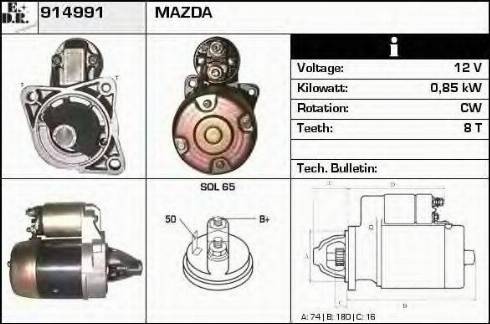 EDR 914991 - Motorino d'avviamento autozon.pro