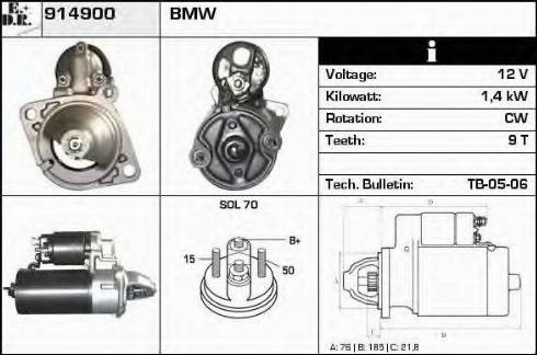 EDR 914900 - Motorino d'avviamento autozon.pro