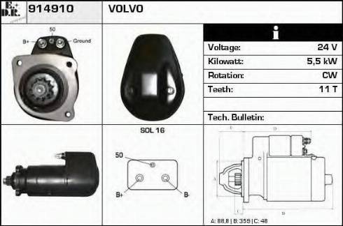 EDR 914910 - Motorino d'avviamento autozon.pro