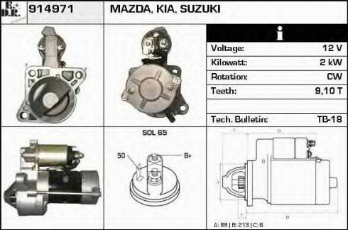 EDR 914971 - Motorino d'avviamento autozon.pro