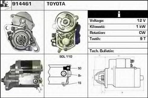 EDR 914461 - Motorino d'avviamento autozon.pro