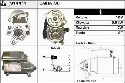 EDR 914411 - Motorino d'avviamento autozon.pro