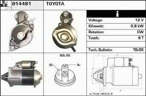 EDR 914481 - Motorino d'avviamento autozon.pro