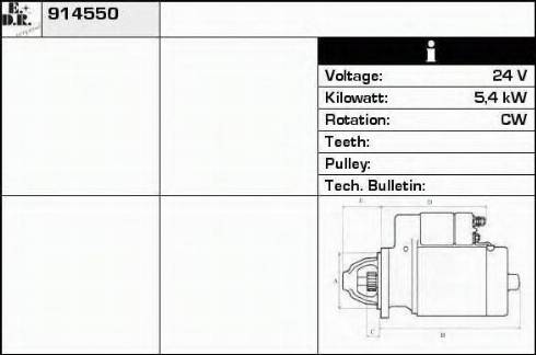 EDR 914550 - Motorino d'avviamento autozon.pro