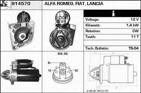 EDR 914570 - Motorino d'avviamento autozon.pro