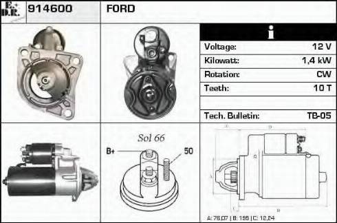 EDR 914600 - Motorino d'avviamento autozon.pro