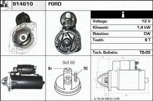 EDR 914610 - Motorino d'avviamento autozon.pro