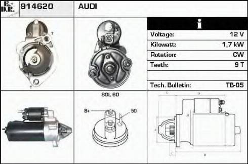 EDR 914620 - Motorino d'avviamento autozon.pro