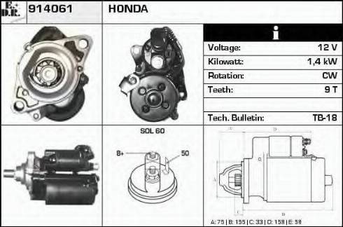 EDR 914061 - Motorino d'avviamento autozon.pro