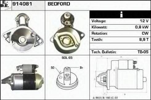 EDR 914081 - Motorino d'avviamento autozon.pro