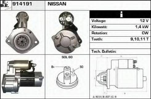 EDR 914191 - Motorino d'avviamento autozon.pro