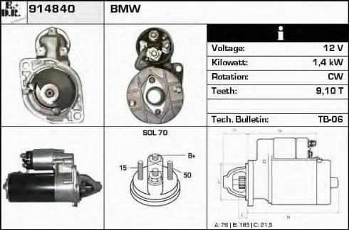 EDR 914840 - Motorino d'avviamento autozon.pro