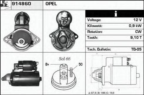 EDR 914860 - Motorino d'avviamento autozon.pro