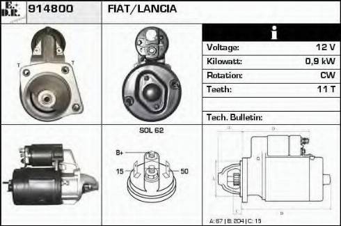 EDR 914800 - Motorino d'avviamento autozon.pro