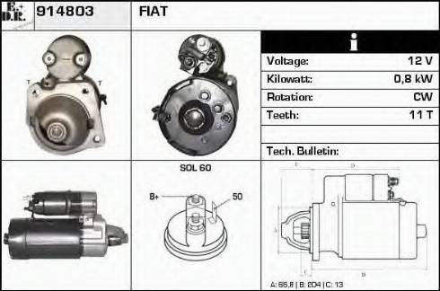 EDR 914803 - Motorino d'avviamento autozon.pro