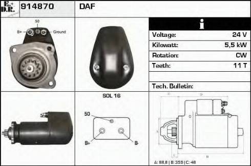 EDR 914870 - Motorino d'avviamento autozon.pro