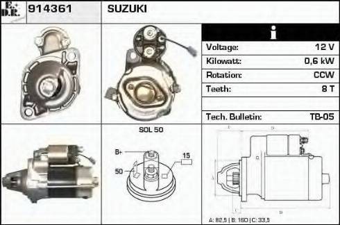 EDR 914361 - Motorino d'avviamento autozon.pro