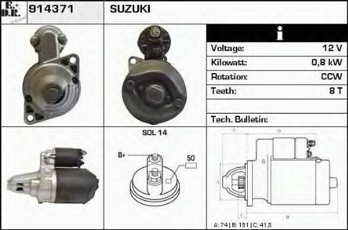 EDR 914371 - Motorino d'avviamento autozon.pro