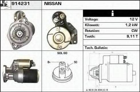 EDR 914231 - Motorino d'avviamento autozon.pro