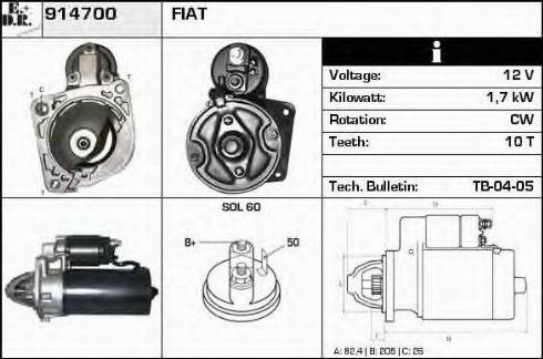 EDR 914700 - Motorino d'avviamento autozon.pro