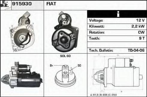 EDR 915930 - Motorino d'avviamento autozon.pro