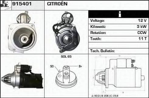 EDR 915401 - Motorino d'avviamento autozon.pro