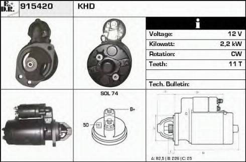 EDR 915420 - Motorino d'avviamento autozon.pro