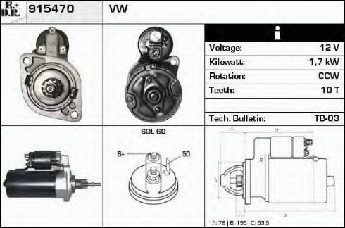 EDR 915470 - Motorino d'avviamento autozon.pro