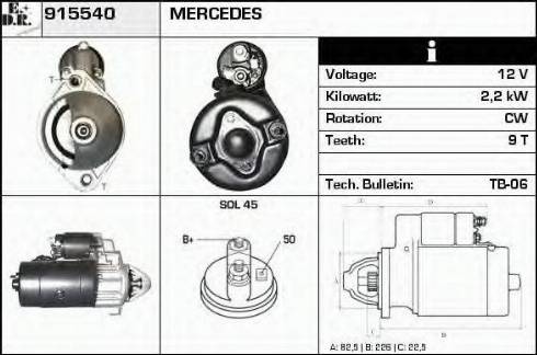 EDR 915540 - Motorino d'avviamento autozon.pro