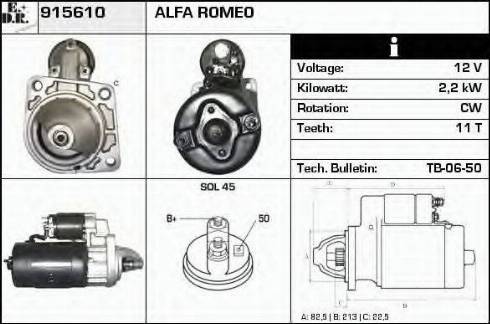 EDR 9156.10 - Motorino d'avviamento autozon.pro