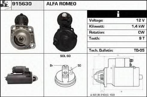 EDR 915630 - Motorino d'avviamento autozon.pro