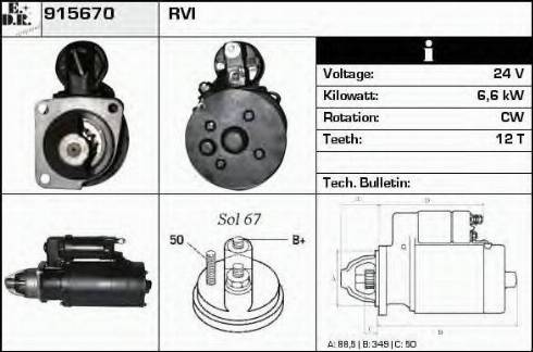 EDR 915670 - Motorino d'avviamento autozon.pro