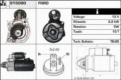 EDR 915090 - Motorino d'avviamento autozon.pro